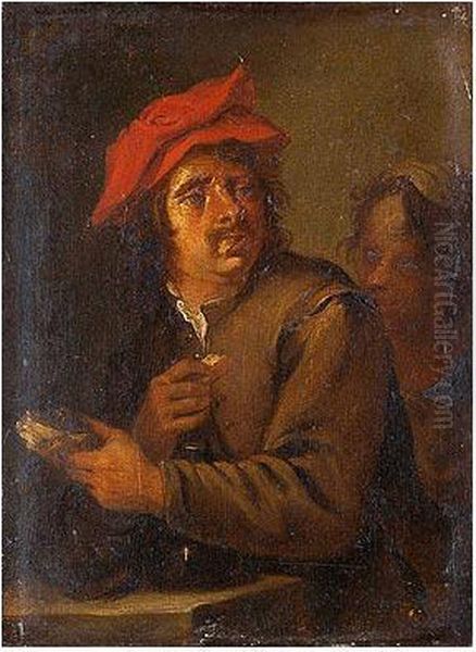 Hombre Con Mendrugo Depan Oil Painting by David The Younger Teniers