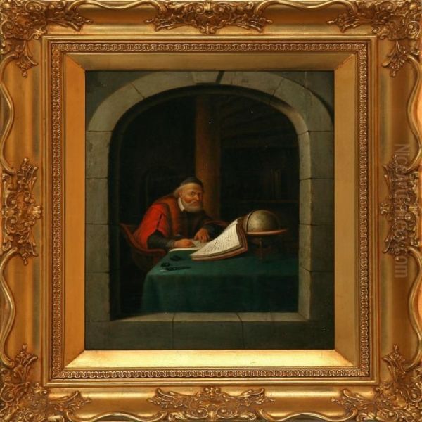 A Chronicler Oil Painting by David The Younger Teniers