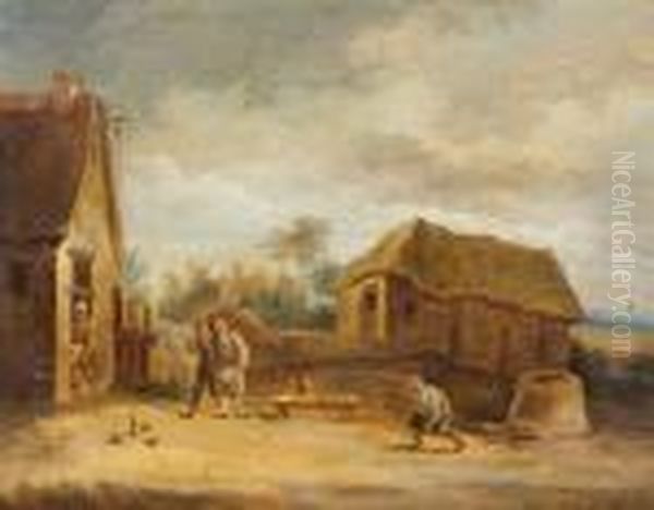 Le Jeu De Quilles Oil Painting by David The Younger Teniers