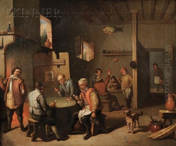 Tavern Scenes Oil Painting by David The Younger Teniers