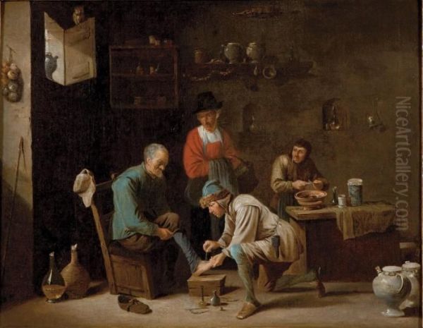 Le Medecin Du Village Oil Painting by David The Younger Teniers