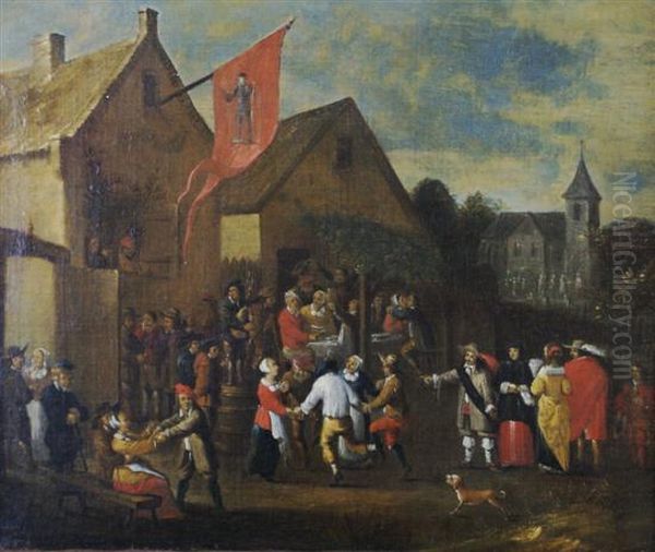 Peasant Kermis Oil Painting by David The Younger Teniers