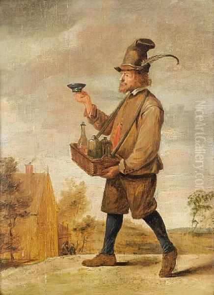 The Brandy Seller Oil Painting by David The Younger Teniers