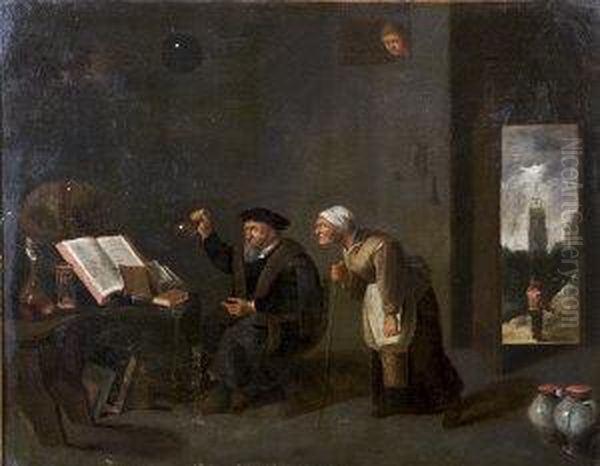 The Village Doctor Oil Painting by David The Younger Teniers