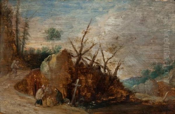 Landschaftsstudie Oil Painting by David The Younger Teniers