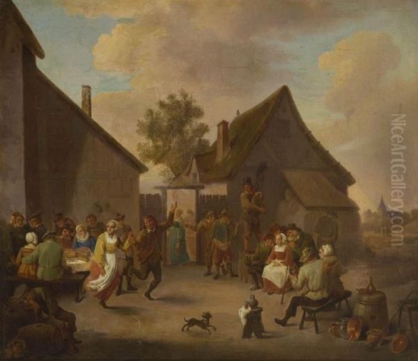 Bauernkirmes Oil Painting by David The Younger Teniers