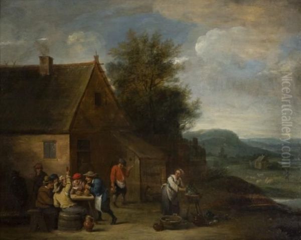 Allegra Compagnia Oil Painting by David The Younger Teniers