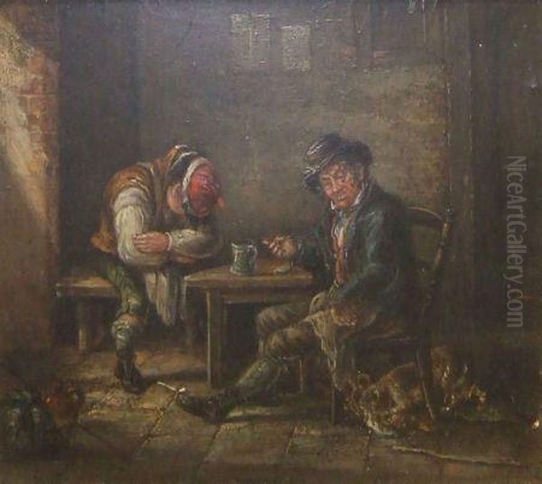 Seated At A Table Oil Painting by David The Younger Teniers