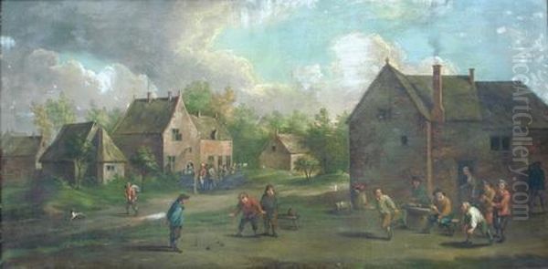 Escena De Pueblo Oil Painting by David The Younger Teniers