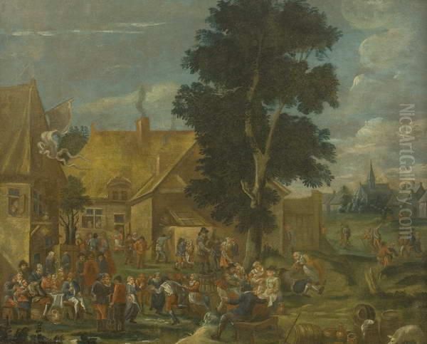 Festa In Un Villaggio Oil Painting by David The Younger Teniers