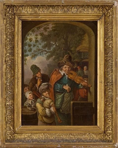 Villaggio Con Suonatori Oil Painting by David The Younger Teniers