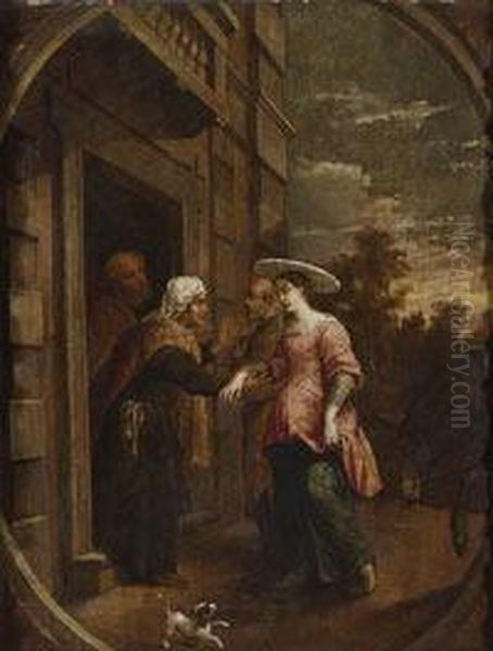 Visitacion Oil Painting by David The Younger Teniers