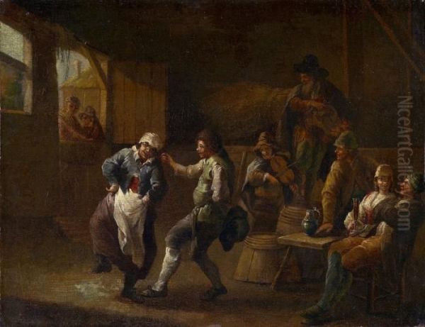 Wirtshausszene. Oil Painting by David The Younger Teniers