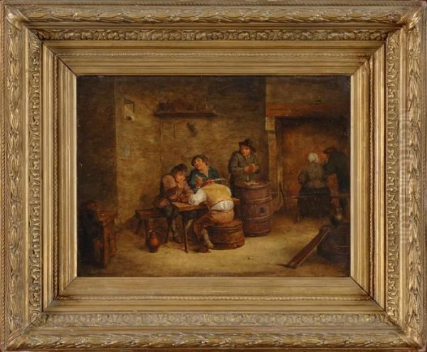 Taverneninterieur. Oil Painting by David The Younger Teniers