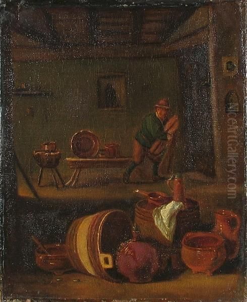 An Interior Scene Of A Tavern Oil Painting by David The Younger Teniers