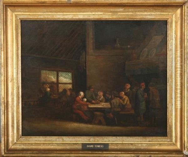 Interieor From An Inn Oil Painting by David The Younger Teniers