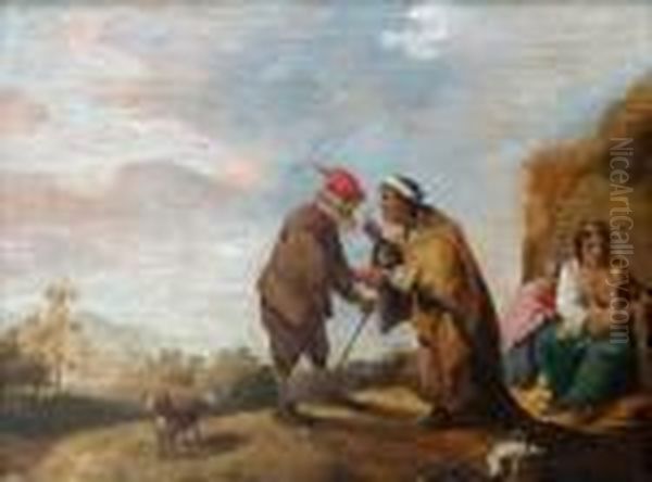 La Diseuse De Bonne Aventure Oil Painting by David The Younger Teniers