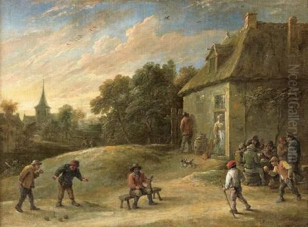 Paysage Avec Des Joueurs De Boules Oil Painting by David The Younger Teniers