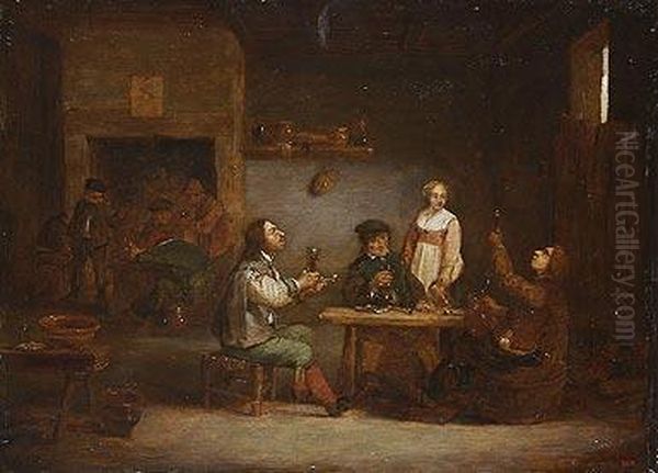 Escena De Taberna Oil Painting by David The Younger Teniers