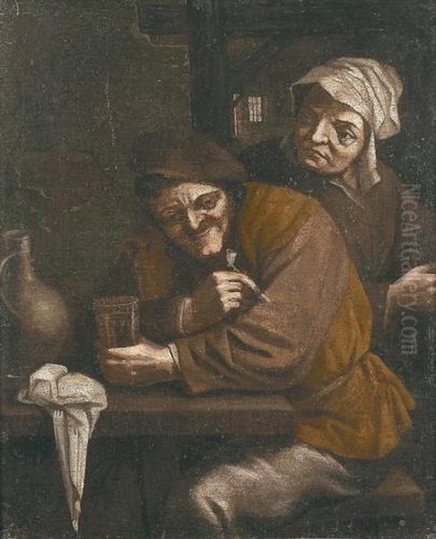 In Der Art
Interieurszene Mit Einem Trinker. Oil Painting by David The Younger Teniers