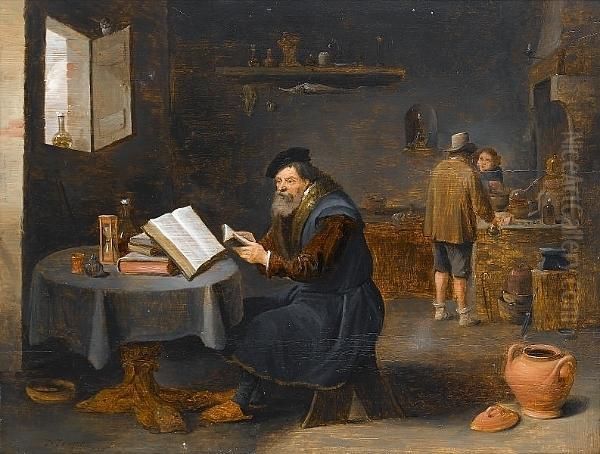 The Alchemist Oil Painting by David The Younger Teniers