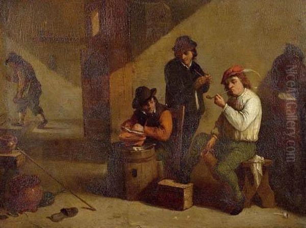 Pfeifenraucher. Oil Painting by David The Younger Teniers