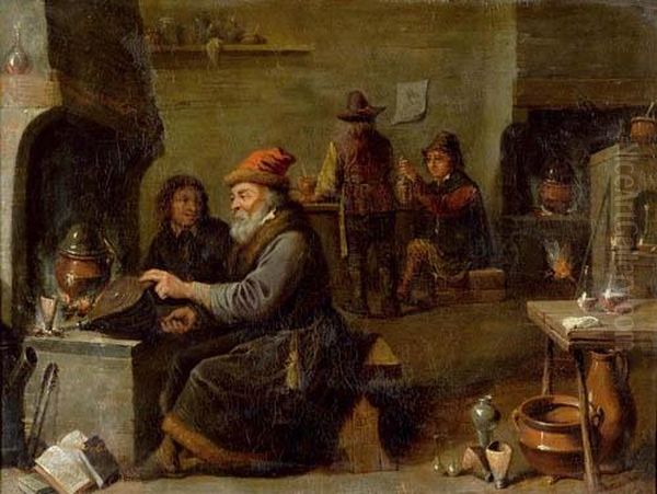 Alchemistenkuche. Oil Painting by David The Younger Teniers