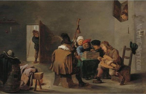 The Boors' Concert Oil Painting by David The Younger Teniers