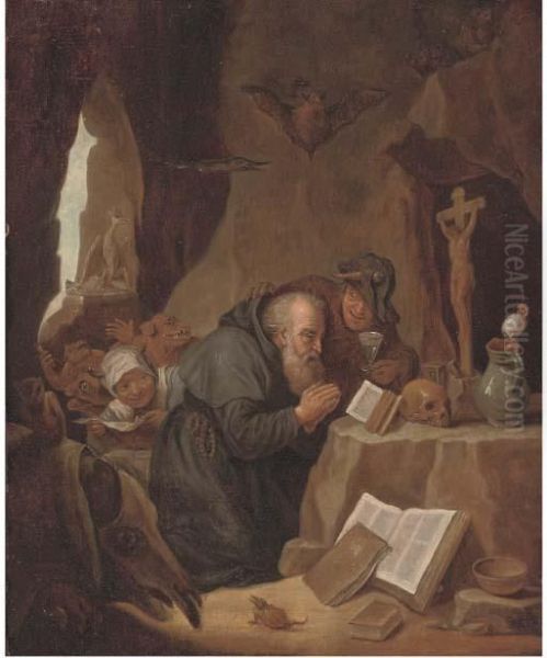 The Temptation Of Saint Antony Oil Painting by David The Younger Teniers