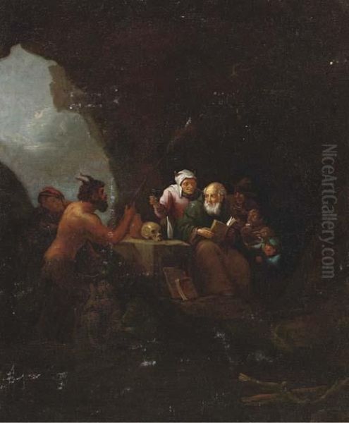 The Temptation Of Saint Anthony Oil Painting by David The Younger Teniers