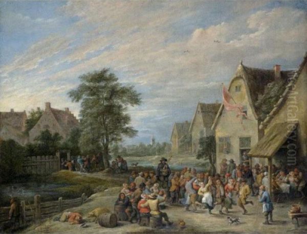 Village Kermesse Oil Painting by David The Younger Teniers