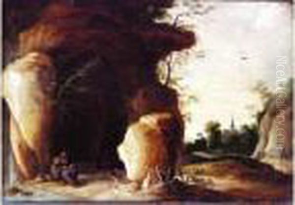 Ermite Dans Une Grotte Oil Painting by David The Younger Teniers