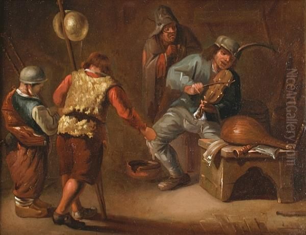 Musical Interlude Oil Painting by David The Younger Teniers