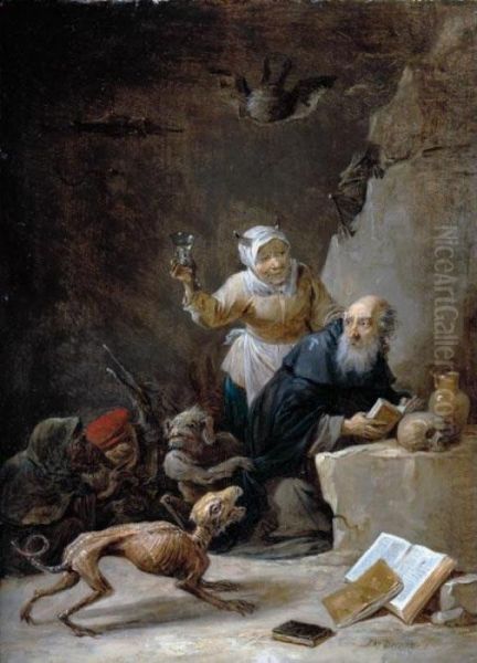 The Temptation Of St. Anthony Oil Painting by David The Younger Teniers