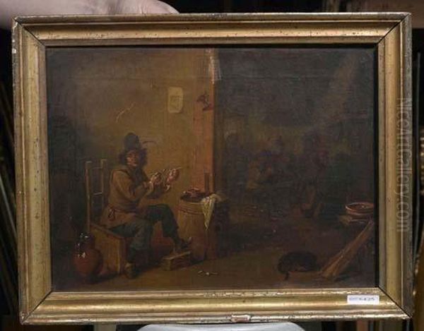 Pfeiffenraucher. Oil Painting by David The Younger Teniers