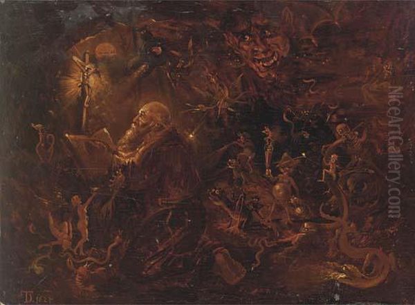 The Temptation Of Saint Anthony Oil Painting by David The Younger Teniers