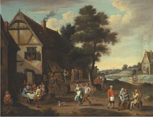 Village Kermesse Oil Painting by David The Younger Teniers