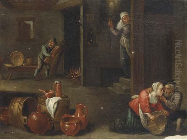 Oil On Canvas, Unframed Oil Painting by David The Younger Teniers