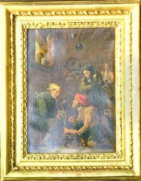 Bears Signature Oil Painting by David The Younger Teniers