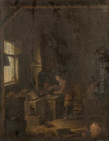 The Alchemist Oil Painting by David The Younger Teniers