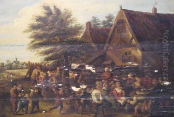 Village Festival Oil Painting by David The Younger Teniers