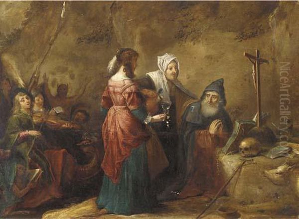 The Temptation Of Saint Antony Oil Painting by David The Younger Teniers