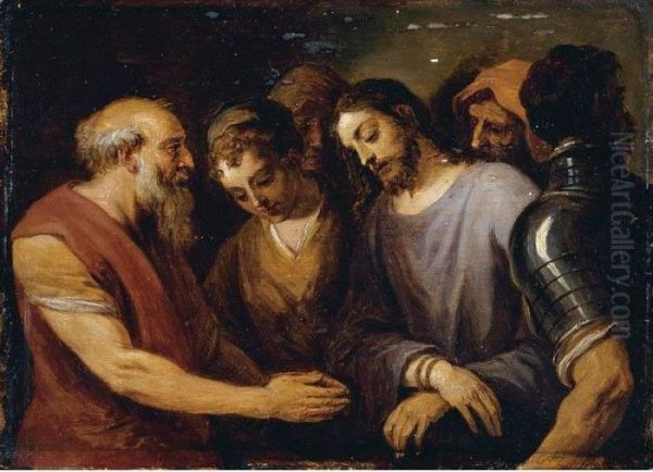 Christ Before Pilate Oil Painting by David The Younger Teniers