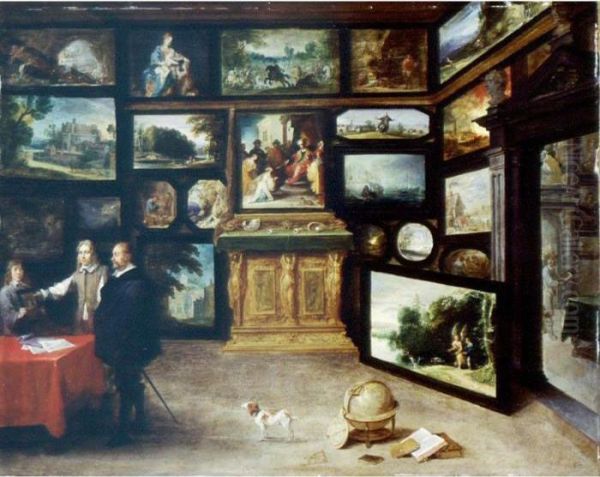 The Interior Of A Picture Gallery Oil Painting by David The Younger Teniers