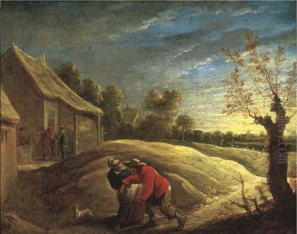 The Drunken Husband Oil Painting by David The Younger Teniers