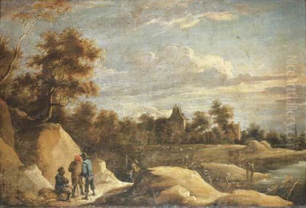 A Landscape Oil Painting by David The Younger Teniers