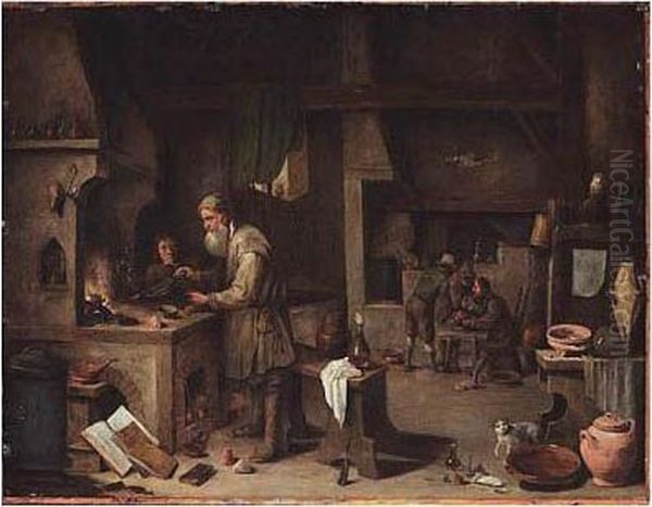 The Alchemist Oil Painting by David The Younger Teniers