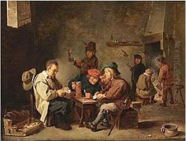 Bears Teniers Signature And Date 16.. Lower Right Oil Painting by David The Younger Teniers