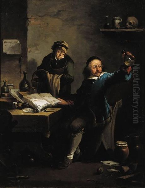 The Doctor's Visit Oil Painting by David The Younger Teniers