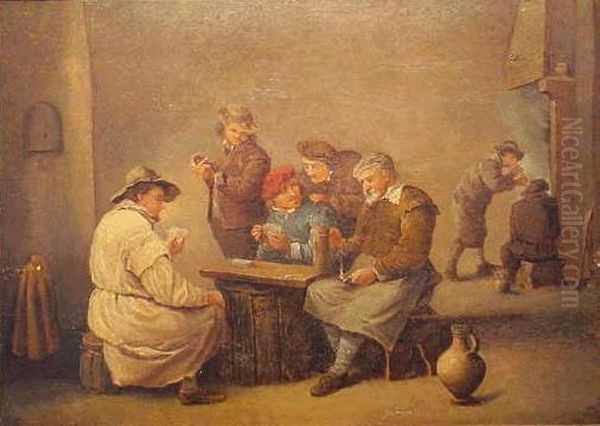 Tavern Scene Oil Painting by David The Younger Teniers